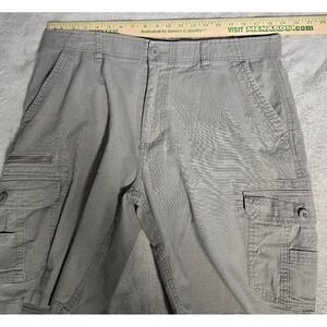 WearFirst Mens Gray Cargo Shorts Size 38 Ripstop Stretch Multi-Pocket Casual